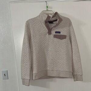 Patagonia Beige Quilted Turtleneck Jacket